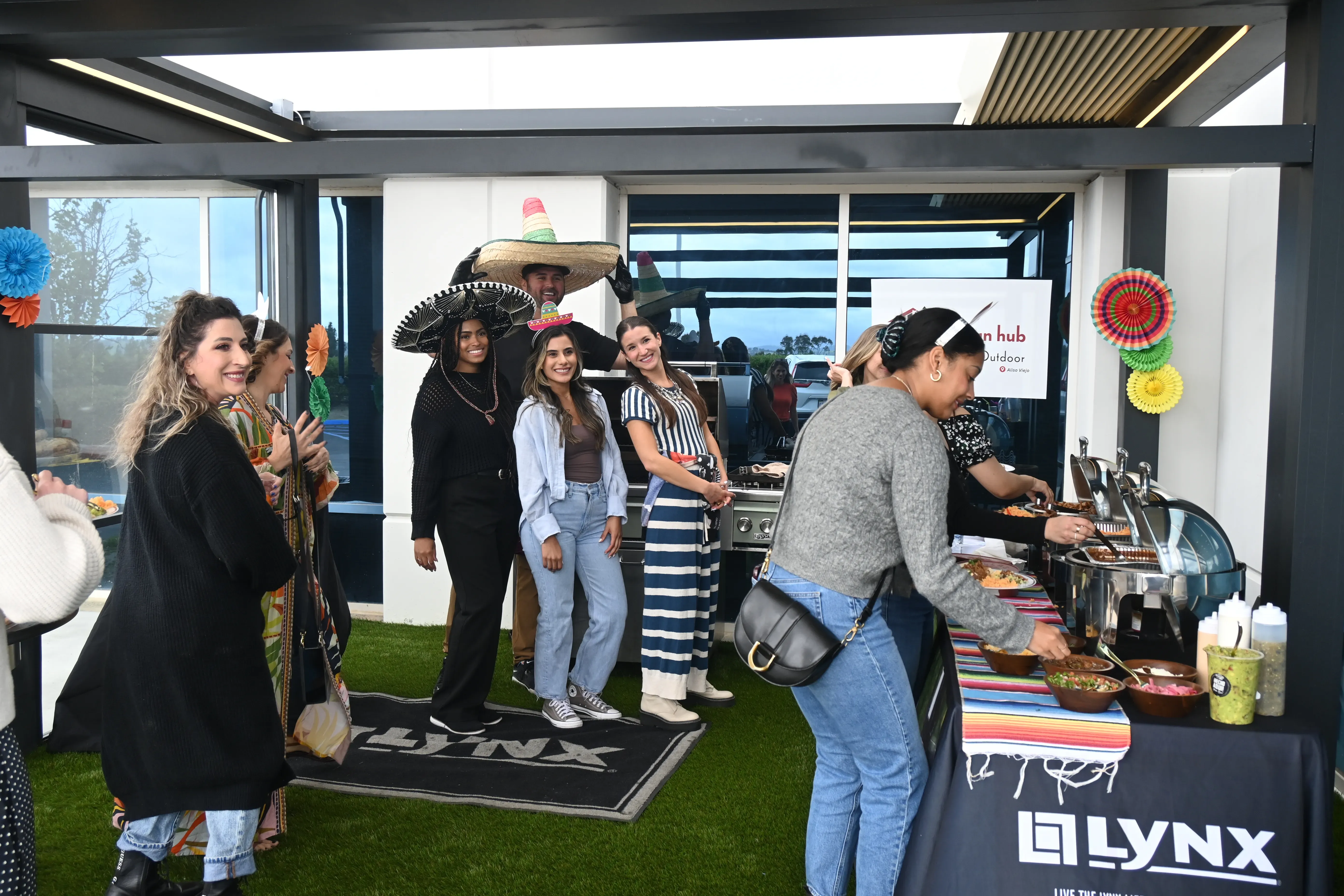 Outdoor taco setup at the event